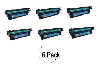 Compatible HP 504A Cyan -Toner 6 Pack (CE251A)