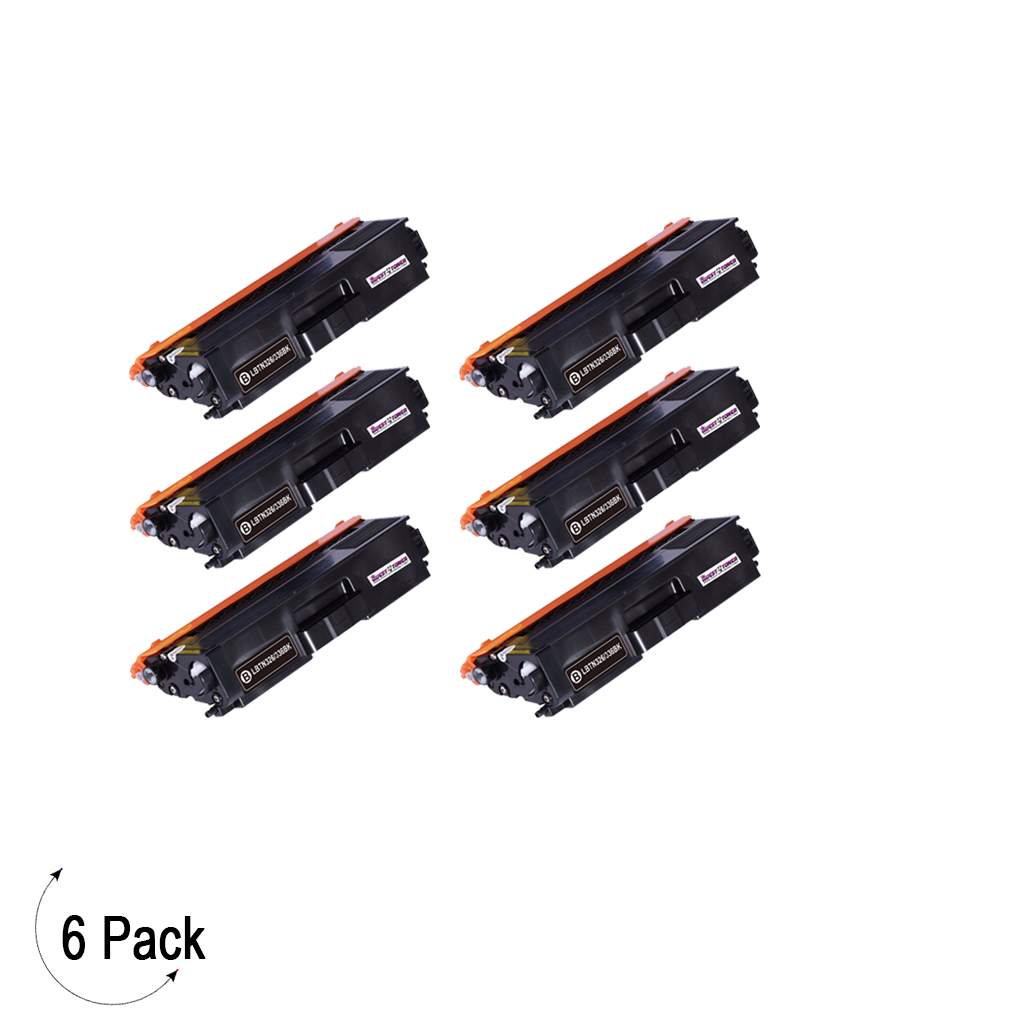 Compatible Brother TN 336 Black Toner 6 Pack