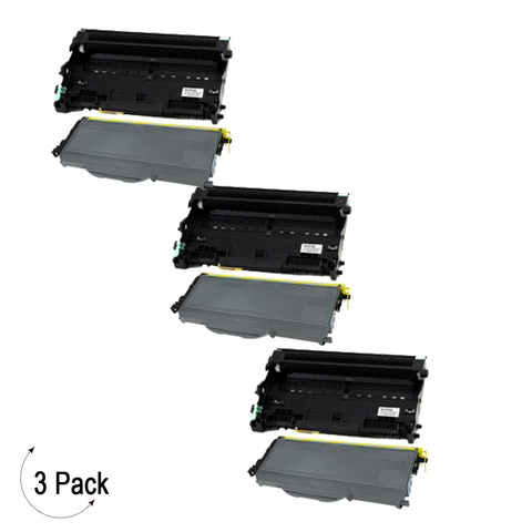 Compatible Brother TN-360/DR360 Toner & Drum Combo 3 Pack