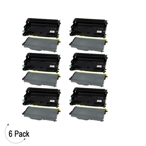 Compatible Brother TN-360/DR360 Toner & Drum Combo 6 Pack